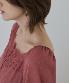 GRACE CONTINENTAL レースコンビカットジャガードワンピース