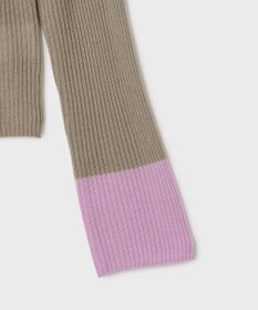 GRACE CONTINENTAL バイカラーリブニットトップ