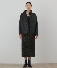 GRACE CONTINENTAL フェイクレザーブルゾン