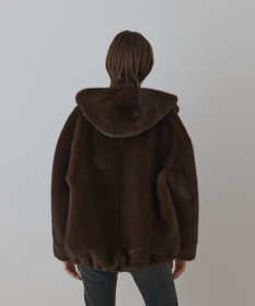 GRACE CONTINENTAL フェイクミンクフードジャケット