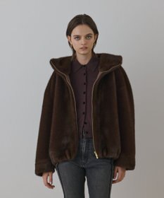 GRACE CONTINENTAL フェイクミンクフードジャケット