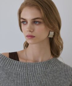 GRACE CONTINENTAL サテンレースニットワンピース