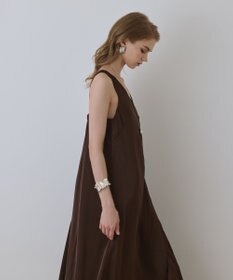 GRACE CONTINENTAL サテンレースニットワンピース