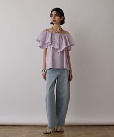 GRACE CONTINENTAL フリルオフショルトップ