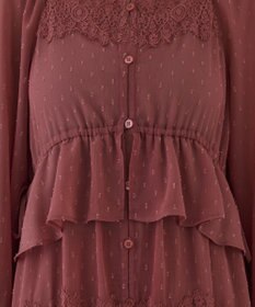 GRACE CONTINENTAL レースコンビカットジャガードワンピース