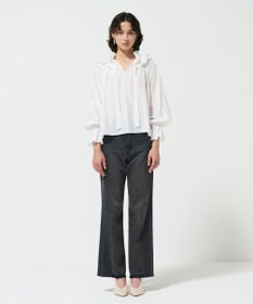 GRACE CONTINENTAL フリルカラーシアーカフタンブラウス