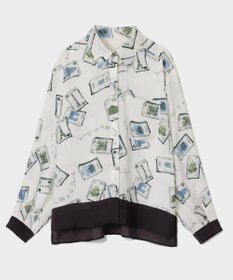 GRACE CONTINENTAL トランププリントブラウス