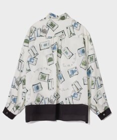 GRACE CONTINENTAL トランププリントブラウス