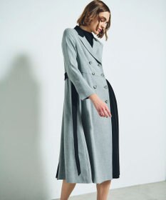 GRACE CONTINENTAL ウールタッチバイカラードレス
