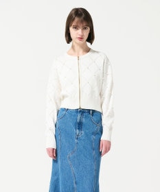 GRACE CONTINENTAL パールニットブルゾン