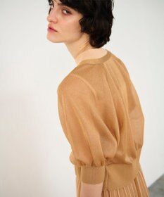 GRACE CONTINENTAL ラメシアードルマンニットカーディガン