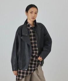 GRACE CONTINENTAL フェイクレザーブルゾン