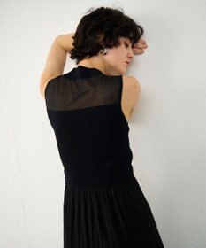 GRACE CONTINENTAL ラメシアープリーツニットワンピース