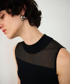 GRACE CONTINENTAL ラメシアープリーツニットワンピース