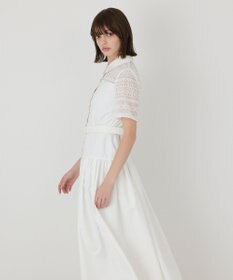 GRACE CONTINENTAL レースドッキングフレアワンピース