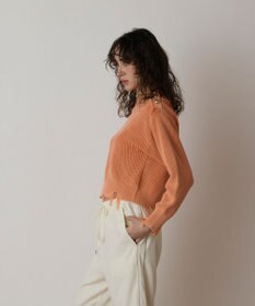 GRACE CONTINENTAL ピグメントニットトップ