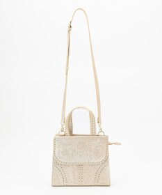 GRACE CONTINENTAL Mini satchelMTLC パールホワイト