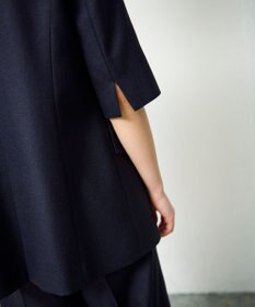 GRACE CONTINENTAL リネンタッチハーフスリーブジャケット