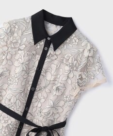 GRACE CONTINENTAL チュールフラワー刺繍ワンピース