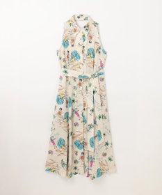 GRACE CONTINENTAL バックコンシャスプリントワンピース