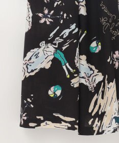 GRACE CONTINENTAL バックコンシャスプリントワンピース