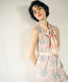 GRACE CONTINENTAL サラサストライププリントワンピース