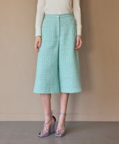 GRACE CONTINENTAL ツイードクロップドパンツ