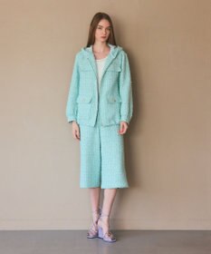 GRACE CONTINENTAL ツイードクロップドパンツ