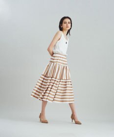 GRACE CONTINENTAL ボーダーコンビスカート