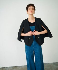 GRACE CONTINENTAL ケープスリーブジャケット ブラック