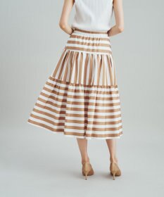 GRACE CONTINENTAL ボーダーコンビスカート