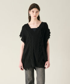 GRACE CONTINENTAL クラッシュニットトップ