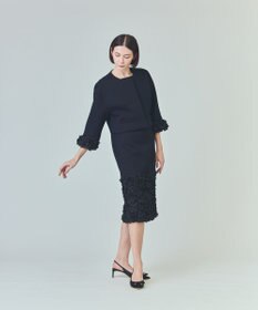 GRACE CONTINENTAL フラワーチュール切替ジャケット