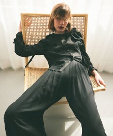 GRACE CONTINENTAL シアープリーツパンツ