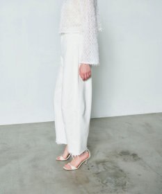 GRACE CONTINENTAL 切替ボリュームデニム ホワイト