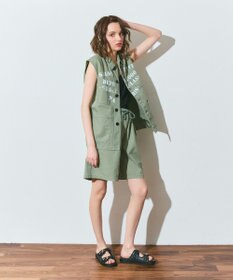 GRACE CONTINENTAL ヘリンボーンツイルハーフパンツ