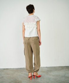 GRACE CONTINENTAL バックサテンカーゴパンツ