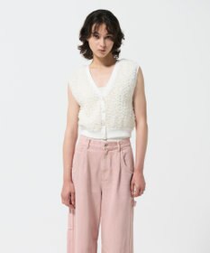 GRACE CONTINENTAL チュールフリルニットベスト