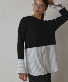 GRACE CONTINENTAL レイヤードカットトップ ブラック