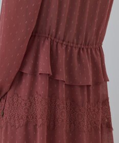 GRACE CONTINENTAL レースコンビカットジャガードワンピース