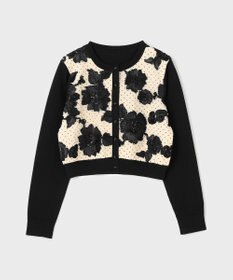 GRACE CONTINENTAL ニットカーディガン ジャケットコート 日本製 サテンコードニットカーディガン / GRACE CONTINENTAL | GRACE