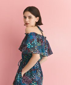 GRACE CONTINENTAL ボタニカルプリントワンピース