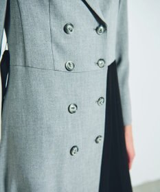 GRACE CONTINENTAL ウールタッチバイカラードレス