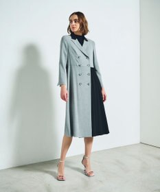 GRACE CONTINENTAL ウールタッチバイカラードレス