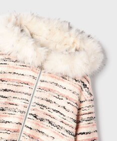 GRACE CONTINENTAL ツイードコンビショートブルゾン