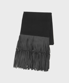 GRACE CONTINENTAL フリンジストール ブラック