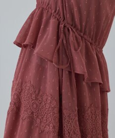 GRACE CONTINENTAL レースコンビカットジャガードワンピース