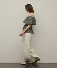 GRACE CONTINENTAL チェックケープブラウス