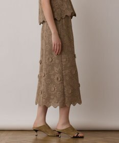 GRACE CONTINENTAL クロシュ刺繍スカート