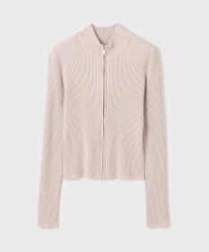 GRACE CONTINENTAL リブニットzipトップ